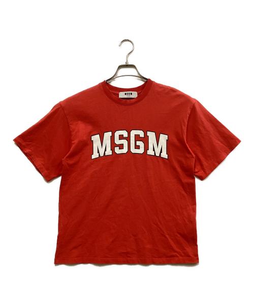 MSGM（エムエスジーエム）MSGM (エムエスジーエム) 半袖ロゴカットソー レッド サイズ:SIZE Sの古着・服飾アイテム