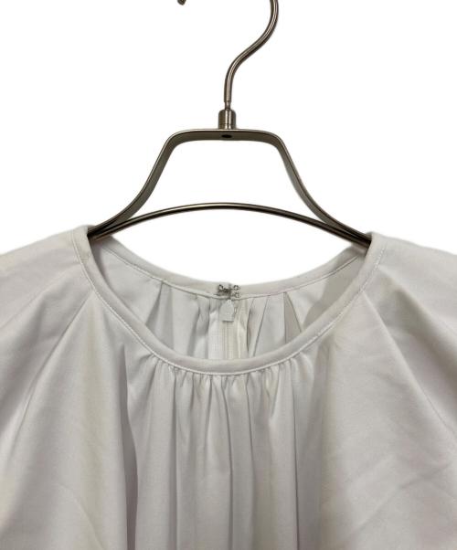 Mila Owen（ミラオーウェン）Mila Owen (ミラオーウェン) 袖バルーンセンタープレスジャンプスーツ ブラック×ホワイト サイズ:1の古着・服飾アイテム