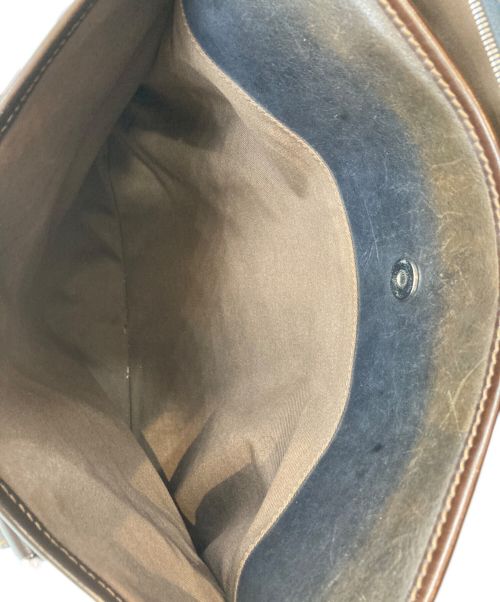 STEFANOMANO（ステファノマーノ）STEFANOMANO (ステファノマーノ) オールレザービジネスバッグ ブラウンの古着・服飾アイテム