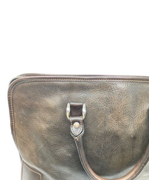 STEFANOMANO（ステファノマーノ）STEFANOMANO (ステファノマーノ) オールレザービジネスバッグ ブラウンの古着・服飾アイテム