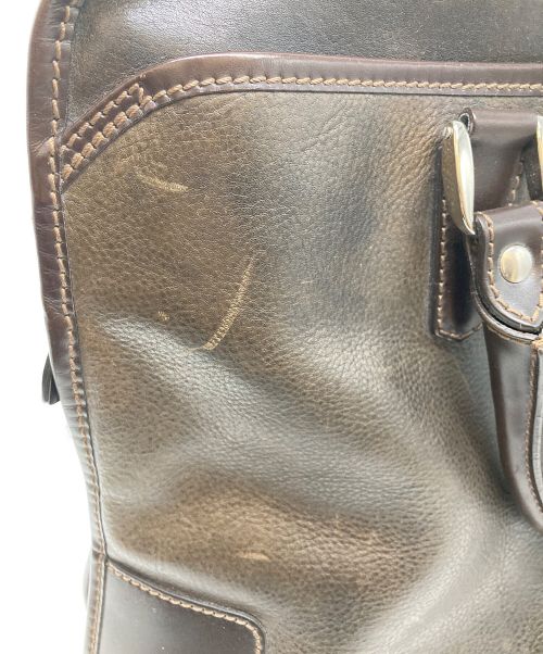 STEFANOMANO（ステファノマーノ）STEFANOMANO (ステファノマーノ) オールレザービジネスバッグ ブラウンの古着・服飾アイテム