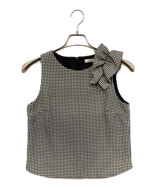 FRAY ID（フレイ アイディー）FRAY ID (フレイ アイディー) セットアップオールインワン ホワイト×ブラック サイズ:SIZE 0の古着・服飾アイテム