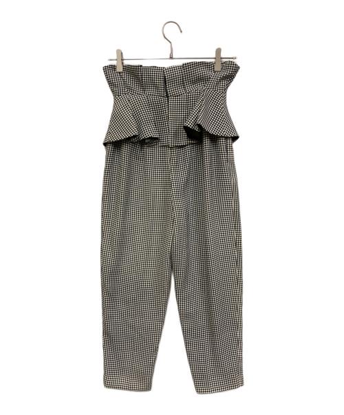 FRAY ID（フレイ アイディー）FRAY ID (フレイ アイディー) セットアップオールインワン ホワイト×ブラック サイズ:SIZE 0の古着・服飾アイテム