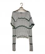 PAMEO POSEパメオポーズ）の古着「フリルニット」｜グレー