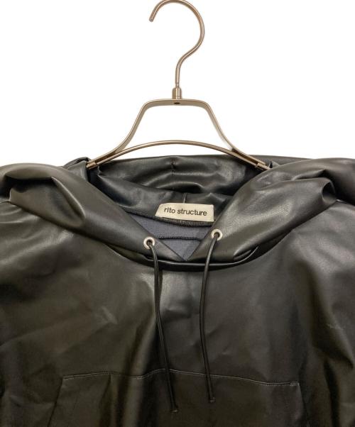 rito structure（リト ストラクチャー）rito structure (リト ストラクチャー) フェイクレザーベスト ブラック サイズ:1の古着・服飾アイテム