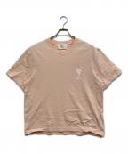 amiアミ）の古着「ハートロゴ 半袖Tシャツ」｜ピンク