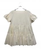 eimy istoireエイミーイストワール）の古着「フリルスリーブティアードミニワンピース」｜ホワイト