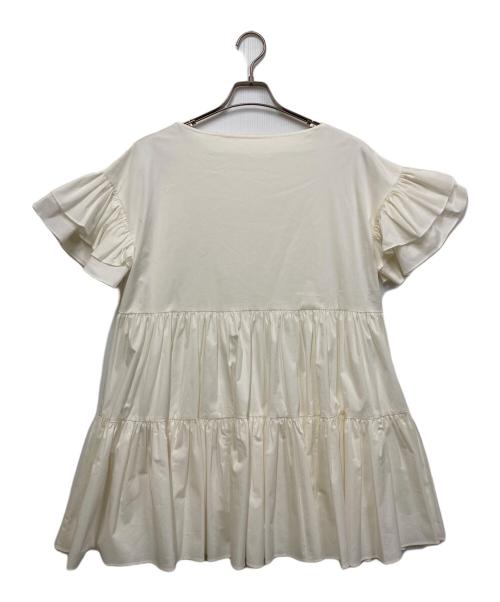 eimy istoire（エイミーイストワール）eimy istoire (エイミーイストワール) フリルスリーブティアードミニワンピース ホワイト サイズ:FREEの古着・服飾アイテム