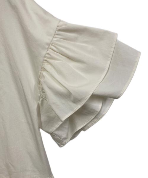 eimy istoire（エイミーイストワール）eimy istoire (エイミーイストワール) フリルスリーブティアードミニワンピース ホワイト サイズ:FREEの古着・服飾アイテム