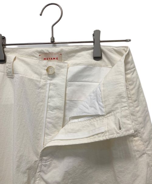 MEYAME（メヤメ）MEYAME (メヤメ) SIDE LINE WIDE PANTS ホワイトの古着・服飾アイテム