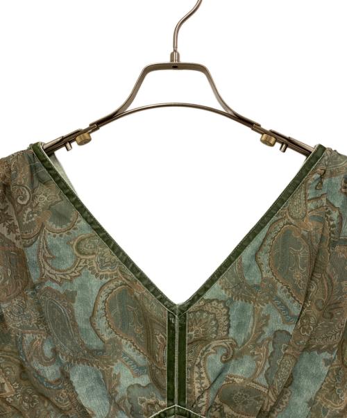 LAGUNA MOON（ラグナムーン）LAGUNA MOON (ラグナムーン) LADYペイズリーエアリーマキシワンピース カーキ サイズ:S 未使用品の古着・服飾アイテム