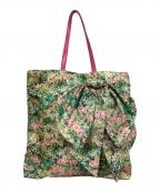 RED VALENTINOレッドヴァレンティノ）の古着「リボントートバッグ」｜グリーン×ピンク