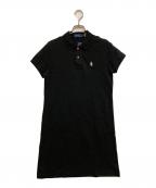POLO RALPH LAURENポロ・ラルフローレン）の古着「コットンメッシュポロドレス」｜ブラック