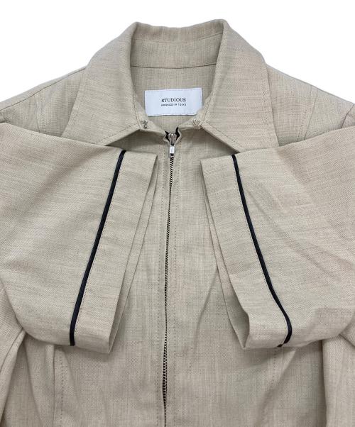 STUDIOUS（ステュディオス）STUDIOUS (ステュディオス) 半袖ジップワンピース アイボリー サイズ:1の古着・服飾アイテム