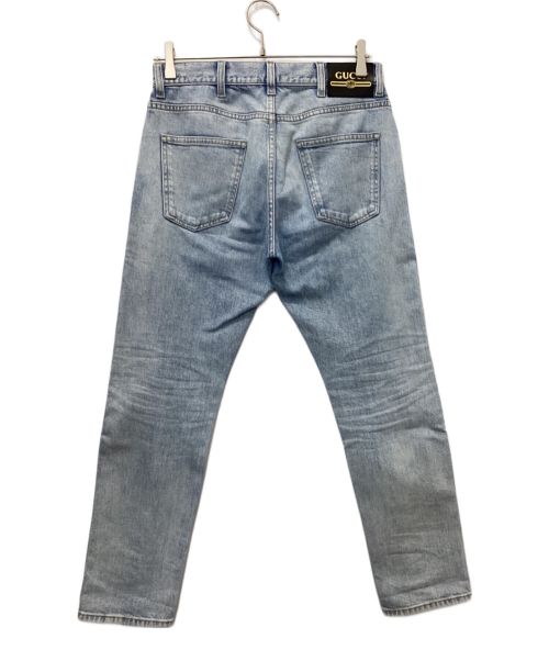 GUCCI（グッチ）GUCCI (グッチ) ウォッシュ加工 5Pデニムパンツ スカイブルー サイズ:28の古着・服飾アイテム