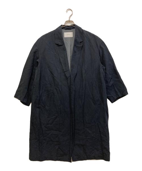 FRAMeWORK（フレームワーク）FRAMeWORK (フレームワーク) 綿麻ポプリンコート ネイビー サイズ:表記なしの古着・服飾アイテム