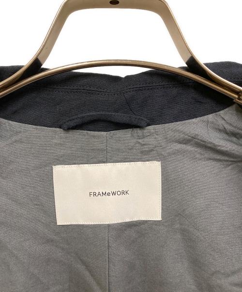 FRAMeWORK（フレームワーク）FRAMeWORK (フレームワーク) 綿麻ポプリンコート ネイビー サイズ:表記なしの古着・服飾アイテム