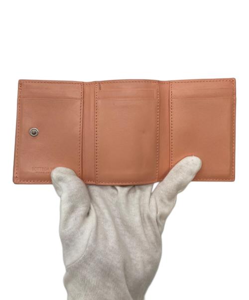 BOTTEGA VENETA（ボッテガベネタ）BOTTEGA VENETA (ボッテガベネタ) イントレチャート3つ折り財布 ピンクの古着・服飾アイテム