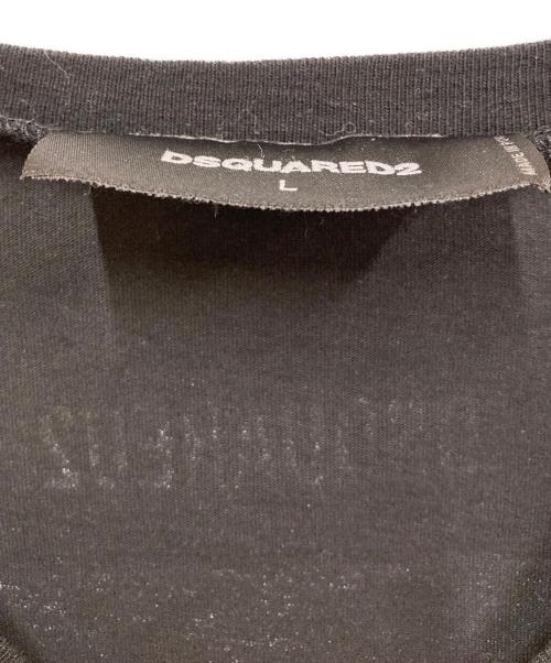 DSQUARED2（ディースクエアード）DSQUARED2 (ディースクエアード) ロゴTシャツ ブラック サイズ:SIZE Lの古着・服飾アイテム