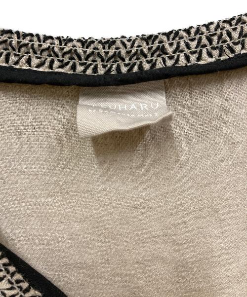 TSUHARU by samansa Mos2（ツハル バイ サマンサモスモス）TSUHARU by Samansa Mos2 (ツハル バイ サマンサモスモス) 綿麻カルゼスモッキングブラウス ベージュ サイズ:SIZE Freeの古着・服飾アイテム