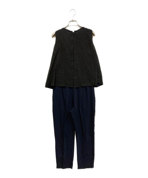 SHIPS（シップス）SHIPS (シップス) フェイクスエードウエストタックワンピース ネイビー サイズ:SIZE 38の古着・服飾アイテム