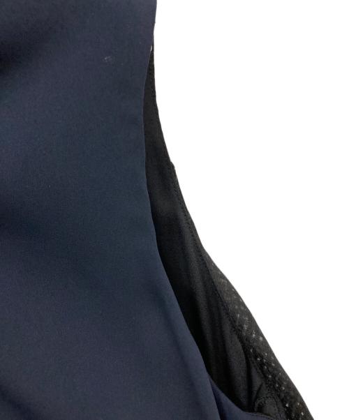 SHIPS（シップス）SHIPS (シップス) フェイクスエードウエストタックワンピース ネイビー サイズ:SIZE 38の古着・服飾アイテム