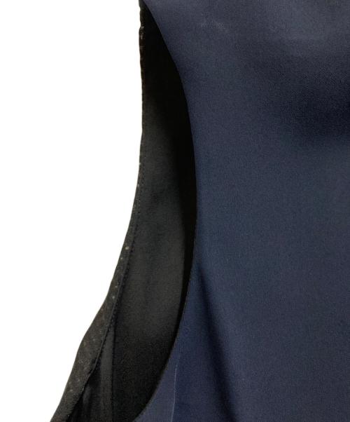 SHIPS（シップス）SHIPS (シップス) フェイクスエードウエストタックワンピース ネイビー サイズ:SIZE 38の古着・服飾アイテム