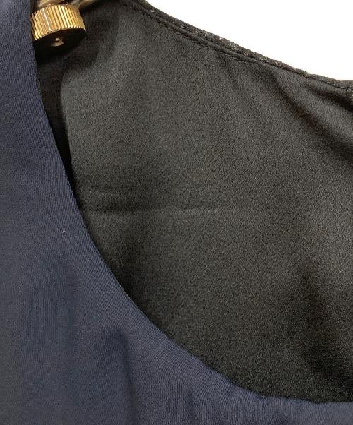 SHIPS（シップス）SHIPS (シップス) フェイクスエードウエストタックワンピース ネイビー サイズ:SIZE 38の古着・服飾アイテム