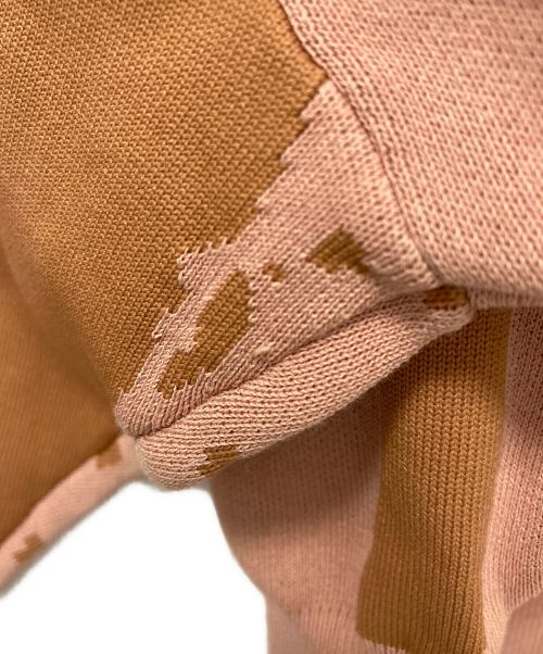 DIESEL（ディーゼル）DIESEL (ディーゼル) 総柄サイドジップニット ピンク サイズ:SIZE Sの古着・服飾アイテム