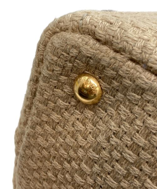 PRADA（プラダ）PRADA (プラダ) カナパリネン2WAYショルダーバッグ ベージュの古着・服飾アイテム