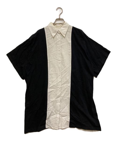 MM6 Maison Margiela（エムエムシックスメゾンマルジェラ）MM6 Maison Margiela (エムエムシックスメゾンマルジェラ) ドッキングシャツ ホワイト×ブラック サイズ:FREEの古着・服飾アイテム