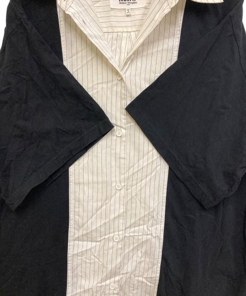 MM6 Maison Margiela（エムエムシックスメゾンマルジェラ）MM6 Maison Margiela (エムエムシックスメゾンマルジェラ) ドッキングシャツ ホワイト×ブラック サイズ:FREEの古着・服飾アイテム