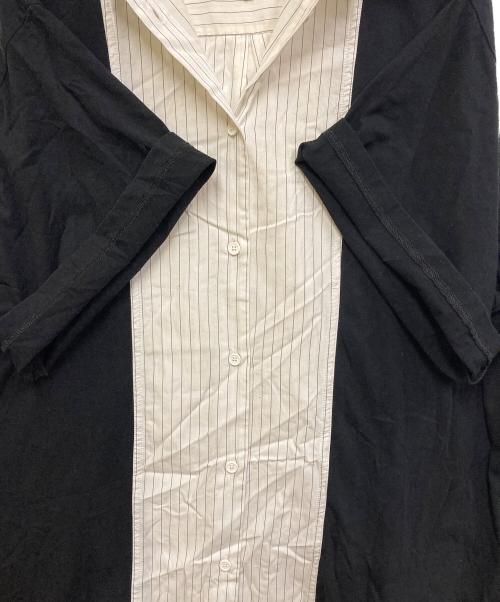 MM6 Maison Margiela（エムエムシックスメゾンマルジェラ）MM6 Maison Margiela (エムエムシックスメゾンマルジェラ) ドッキングシャツ ホワイト×ブラック サイズ:FREEの古着・服飾アイテム