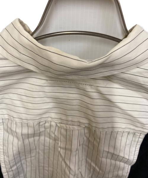 MM6 Maison Margiela（エムエムシックスメゾンマルジェラ）MM6 Maison Margiela (エムエムシックスメゾンマルジェラ) ドッキングシャツ ホワイト×ブラック サイズ:FREEの古着・服飾アイテム