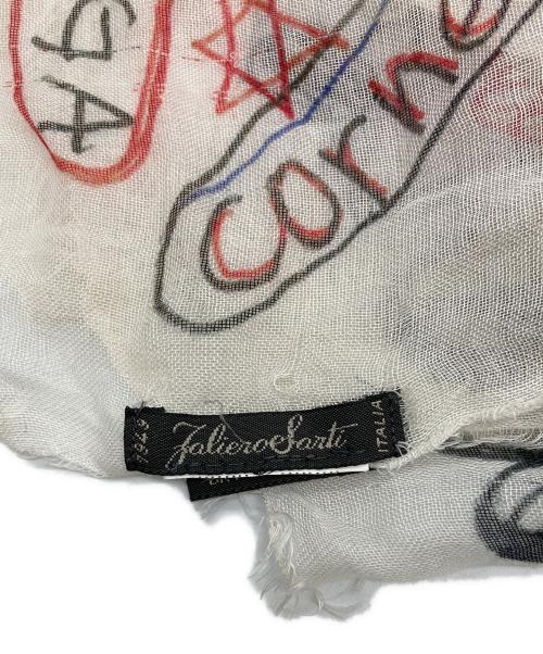 FALIERO SARTI（ファリエロサルティ）Faliero Sarti (ファリエロサルティ) シルク混スカーフ ホワイトの古着・服飾アイテム