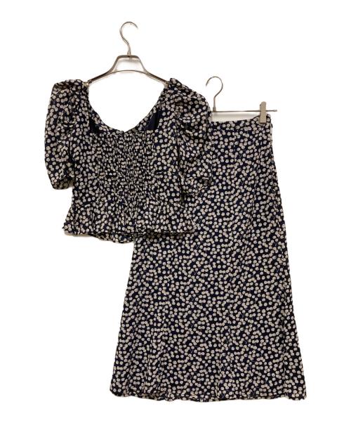 HER LIP TO（ハーリップトゥ）HER LIP TO (ハーリップトゥ) チェリーセットアップワンピース ネイビー サイズ:Mの古着・服飾アイテム