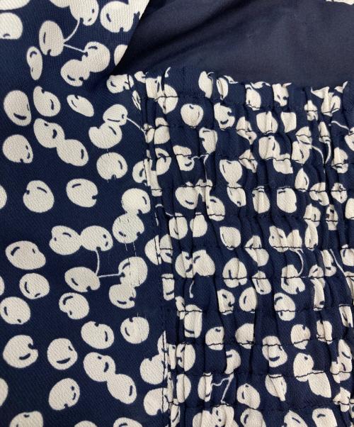 HER LIP TO（ハーリップトゥ）HER LIP TO (ハーリップトゥ) チェリーセットアップワンピース ネイビー サイズ:Mの古着・服飾アイテム