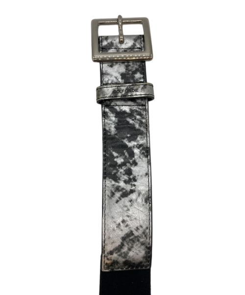 MARK&LONA（マークアンドロナ）MARK&LONA (マークアンドロナ) ベルト ブラック×シルバーの古着・服飾アイテム