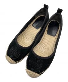 TORY BURCH（トリーバーチ）の古着「エスパドリーユサンダル」｜ブラック