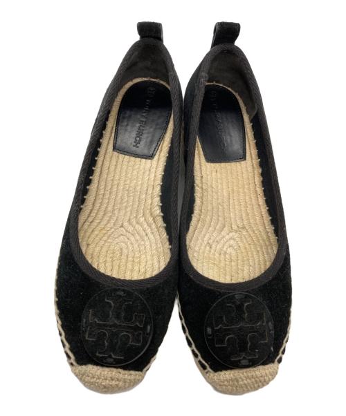 TORY BURCH（トリーバーチ）TORY BURCH (トリーバーチ) エスパドリーユサンダル ブラック サイズ:SIZE 24.5cmの古着・服飾アイテム