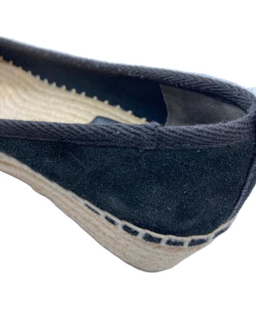 TORY BURCH（トリーバーチ）TORY BURCH (トリーバーチ) エスパドリーユサンダル ブラック サイズ:SIZE 24.5cmの古着・服飾アイテム