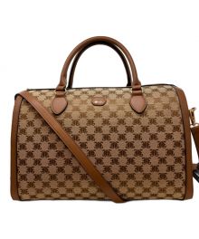 jouetie（ジュエティ）の古着「JJモノグラムジャガードラージボストンバッグ」｜ベージュ