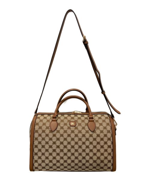 jouetie（ジュエティ）jouetie (ジュエティ) JJモノグラムジャガードラージボストンバッグ ベージュの古着・服飾アイテム