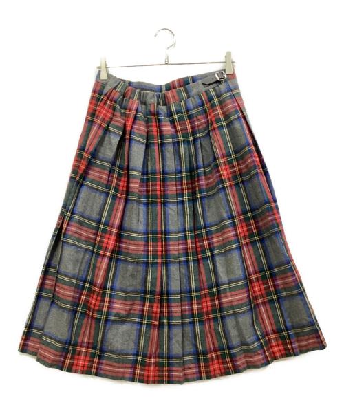 O'NEIL OF DUBLIN（オニールオブダブリン）O'NEIL OF DUBLIN (オニールオブダブリン) チェックラップスカート グレー サイズ:SIZE 38の古着・服飾アイテム
