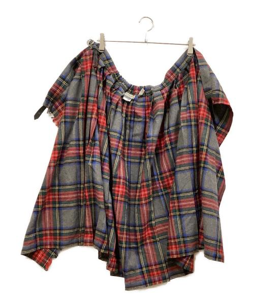 O'NEIL OF DUBLIN（オニールオブダブリン）O'NEIL OF DUBLIN (オニールオブダブリン) チェックラップスカート グレー サイズ:SIZE 38の古着・服飾アイテム