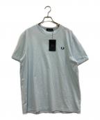 FRED PERRYフレッドペリー）の古着「Ringer T-Shirt」｜スカイブルー