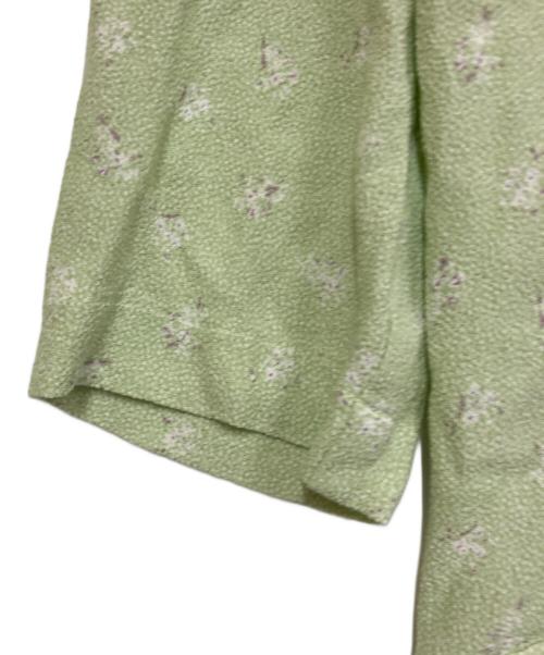 Rouje（ルージュ）Rouje (ルージュ) 花柄ブラウス ライトグリーン サイズ:38の古着・服飾アイテム