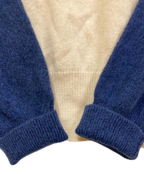 J.W.ANDERSON（ジェイダブリューアンダーソン）J.W.ANDERSON (ジェイダブリューアンダーソン) カシミヤニット アイボリー×ネイビー サイズ:SIZE Sの古着・服飾アイテム