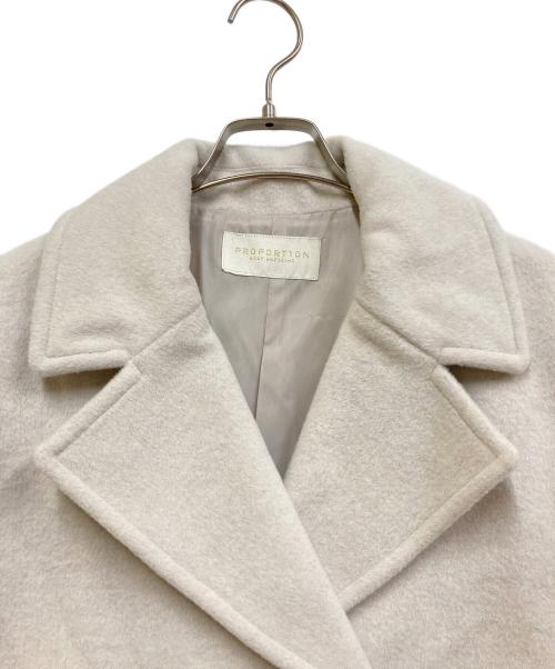 PROPORTION BODY DRESSING（プロポーションボディドレッシング）PROPORTION BODY DRESSING (プロポーションボディドレッシング) Aラインミドルコート グレージュ サイズ:SIZE Sの古着・服飾アイテム