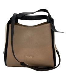 Kate Spade（ケイトスペード）の古着「ノット カラーブロック ミディアム クロスボディ トート」｜ブラウン